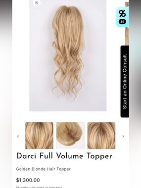 Full Volume Topper - Golden Blonde
